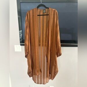Brown Sheer Kimono/Cape